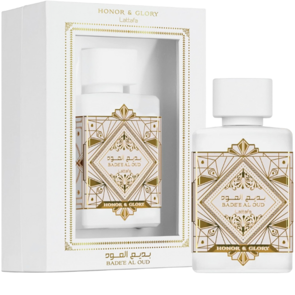 Lattafa, Honor & Glory, Bade'e Al Oud White, Dubai Perfume, Middle Eastern Fragrance, Pineapple Creme Brulee, Creamy Gourmand, Fresh Spicy Oriental, Best Seller, Eurotec786