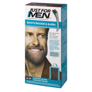 Just For Men gel colorante castaño oscuro para bigote, barba y patillas 30ml